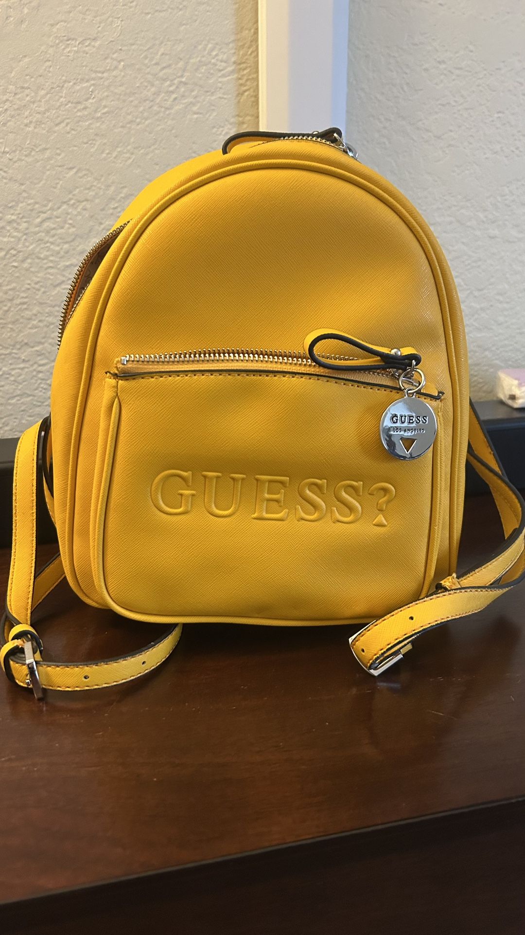 Yellow Backpack Purse