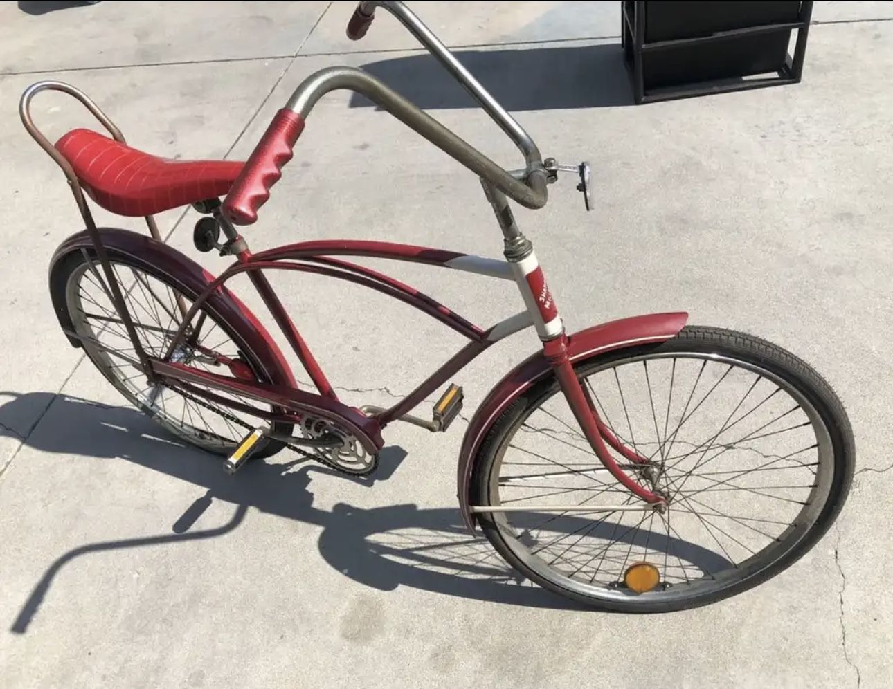 red banana seat bike