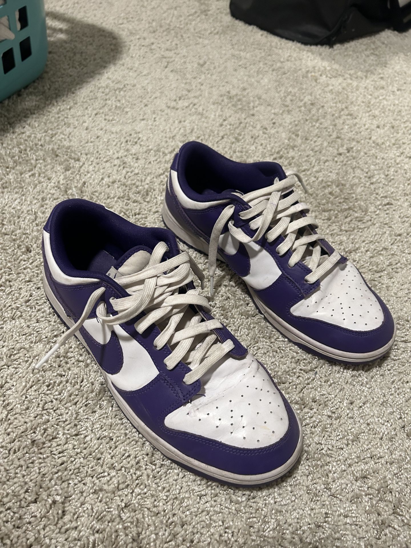 purple nike dunks used good condition