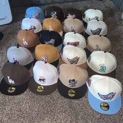 Fitted hats all size 7 1/4