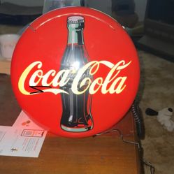 Vintage  Coke Disc Telephone   Light Up 