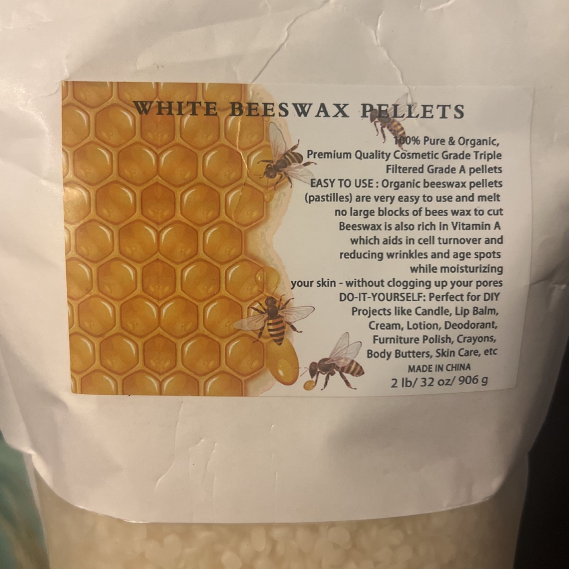White Bees Wax Pellets 