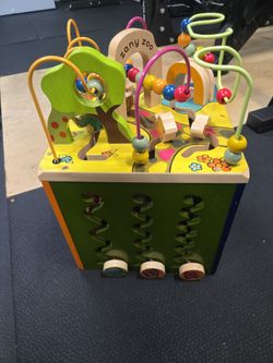 Zany Zoo Wooden Activity Cube Toy