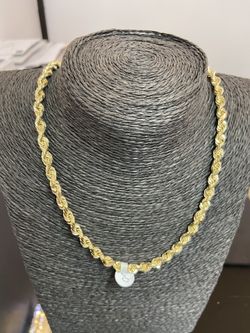 10k gold SOLID rope chain, 60 grams, 24 inches for a good price!!