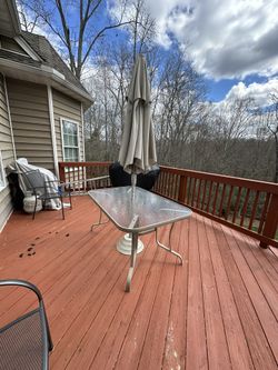 Outdoor Umbrella Stand Table