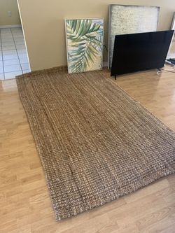 Thick jute rug