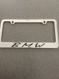 Chromed BMW license Frame