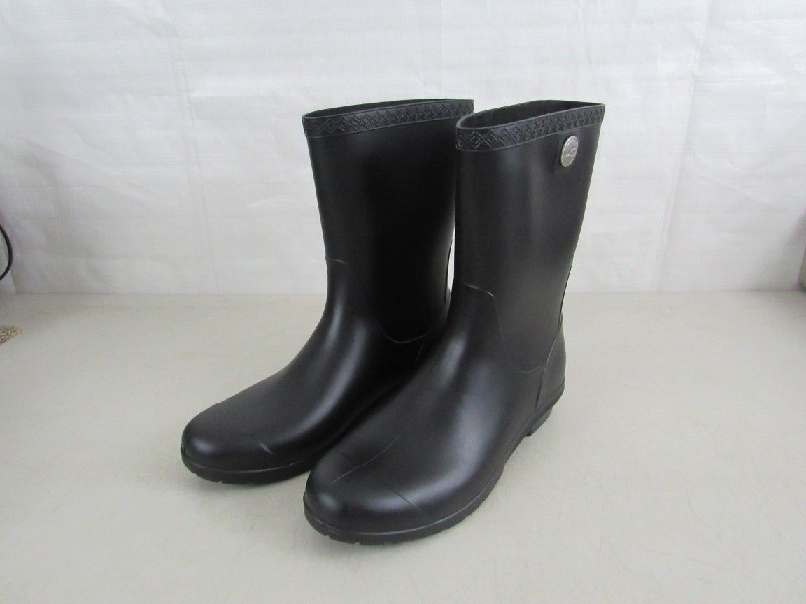 UGG Sienna Matte Women's Size 10 Rain Rubber Boots Black 1100510