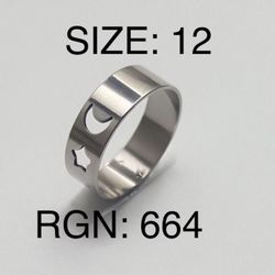Stainless Steel Ring Band: Size-12/RGN-664