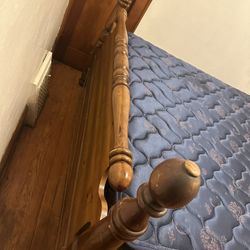 Queen Size Bed, Mattress And Boxes 