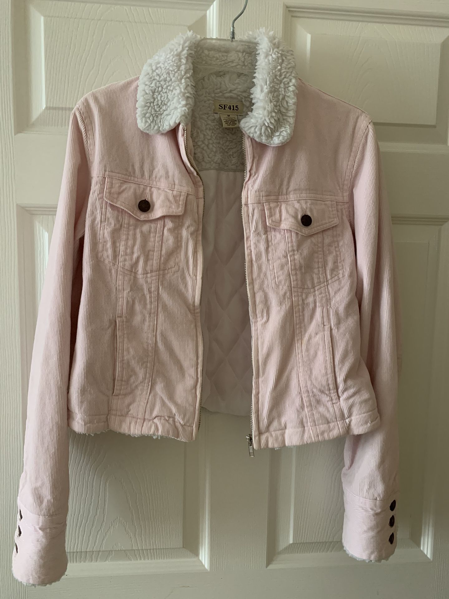 Corduroy Pink Jacket, Size M (juniors)