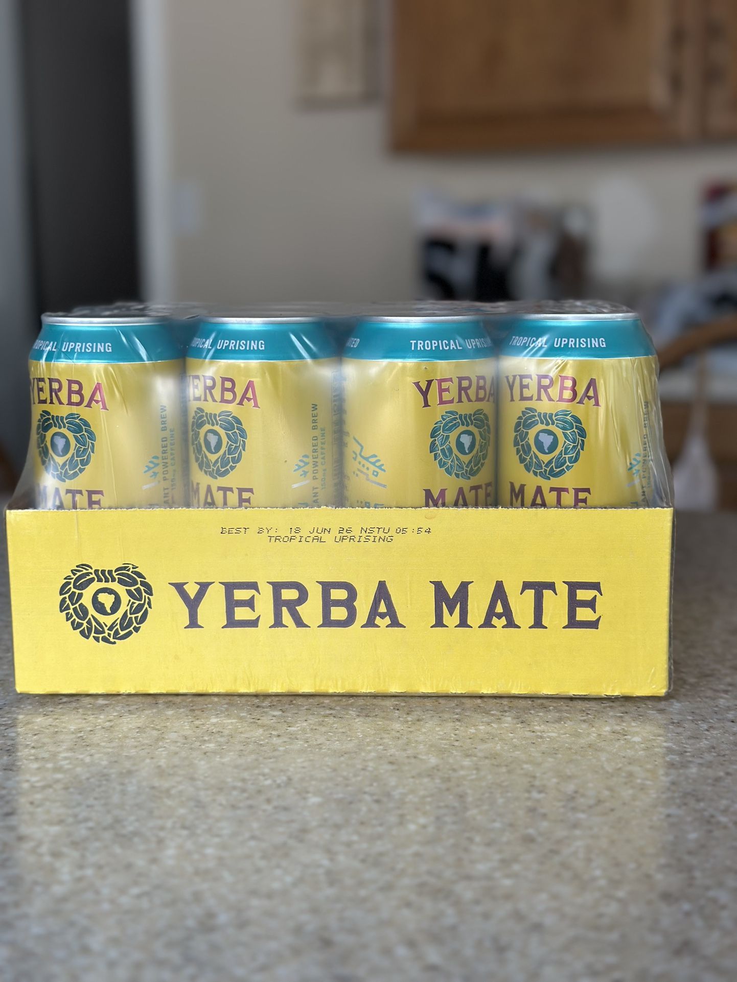 Yerba Mate Energy Drinks - Tropical Uprising Flavor - 12-Pack
