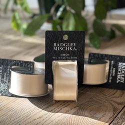 Badgley Mischka Double Faced Satin Ribbon (IVORY)