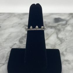 Sterling Silver Crown Ring 