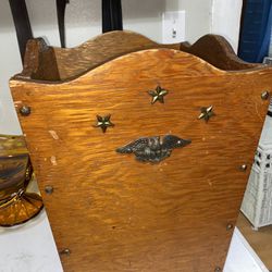 Vintage Pine Eagle Umbrella Box