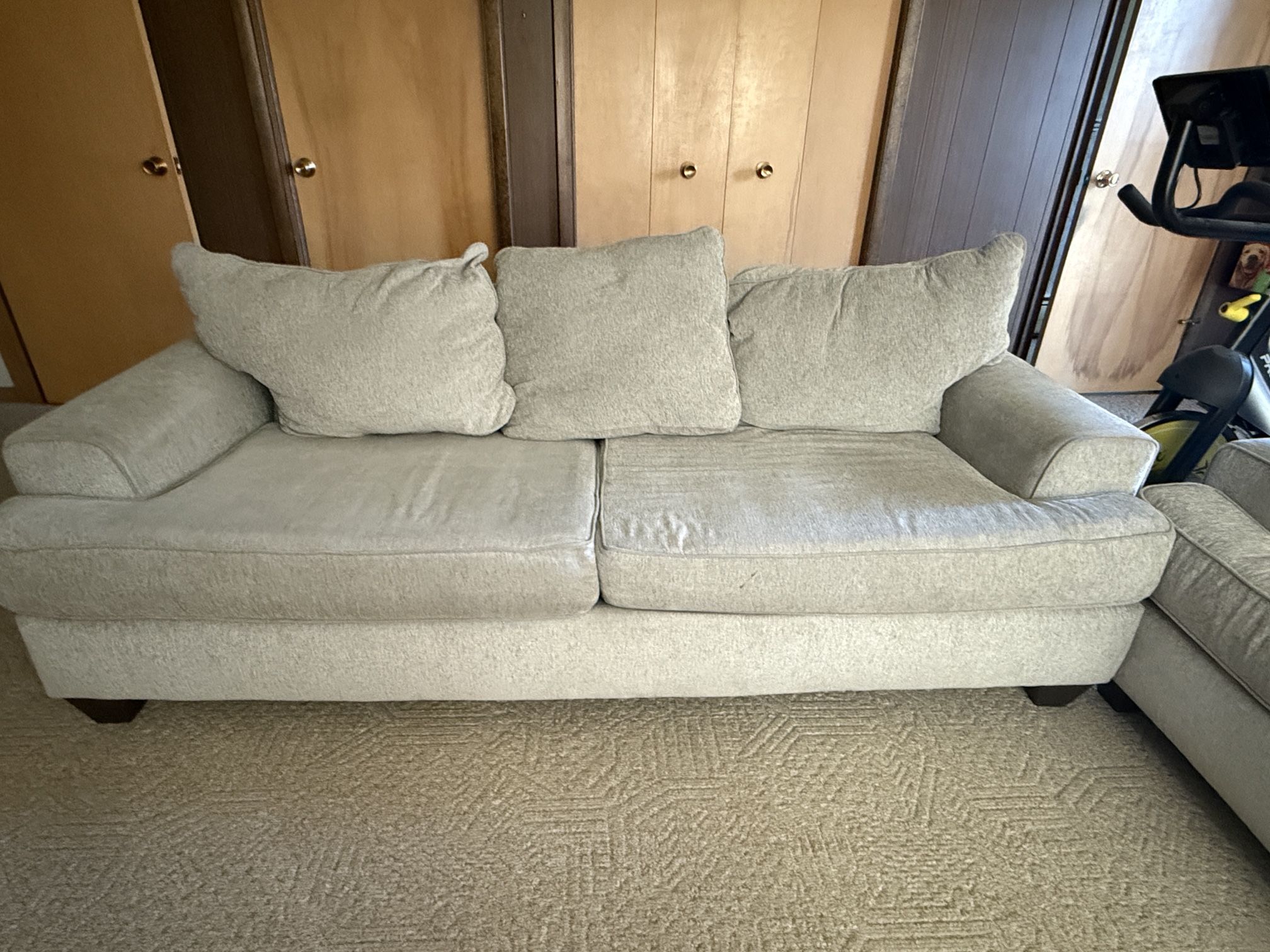 Two Piece Gray Sectional Set