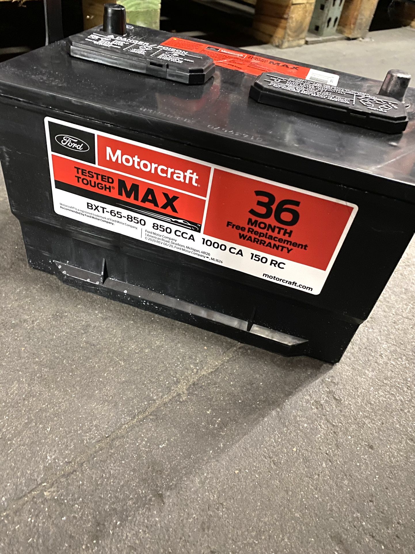 Motorcraft BXT65-850 - Battery Group Size 65