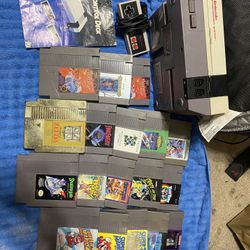 Nintendo Original NES System With One Controller And Games
