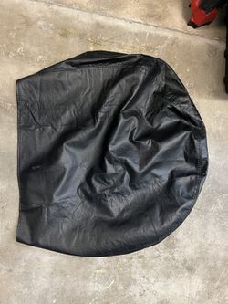 26 Inch Rim Black Leather Tire Covers