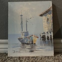 Hand Painted Boat Painting 