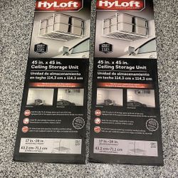 NEW HyLoft 45 in. W x 45 in. D Ceiling Mount Storage Unit in Black