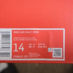 Nike Air Max 1 Premium Size 14