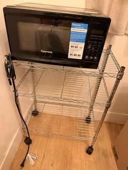 METAL RACK & MICROWAVE