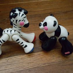 Fisher Price Clicker Pals Zebra Panda Baby Toddler Toy