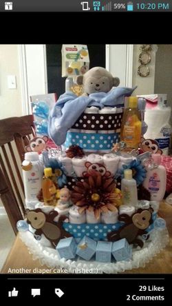 Monkey Diaper cake