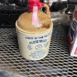 vintage McCormick Platte Valley Straight Corn Whiskey Jug