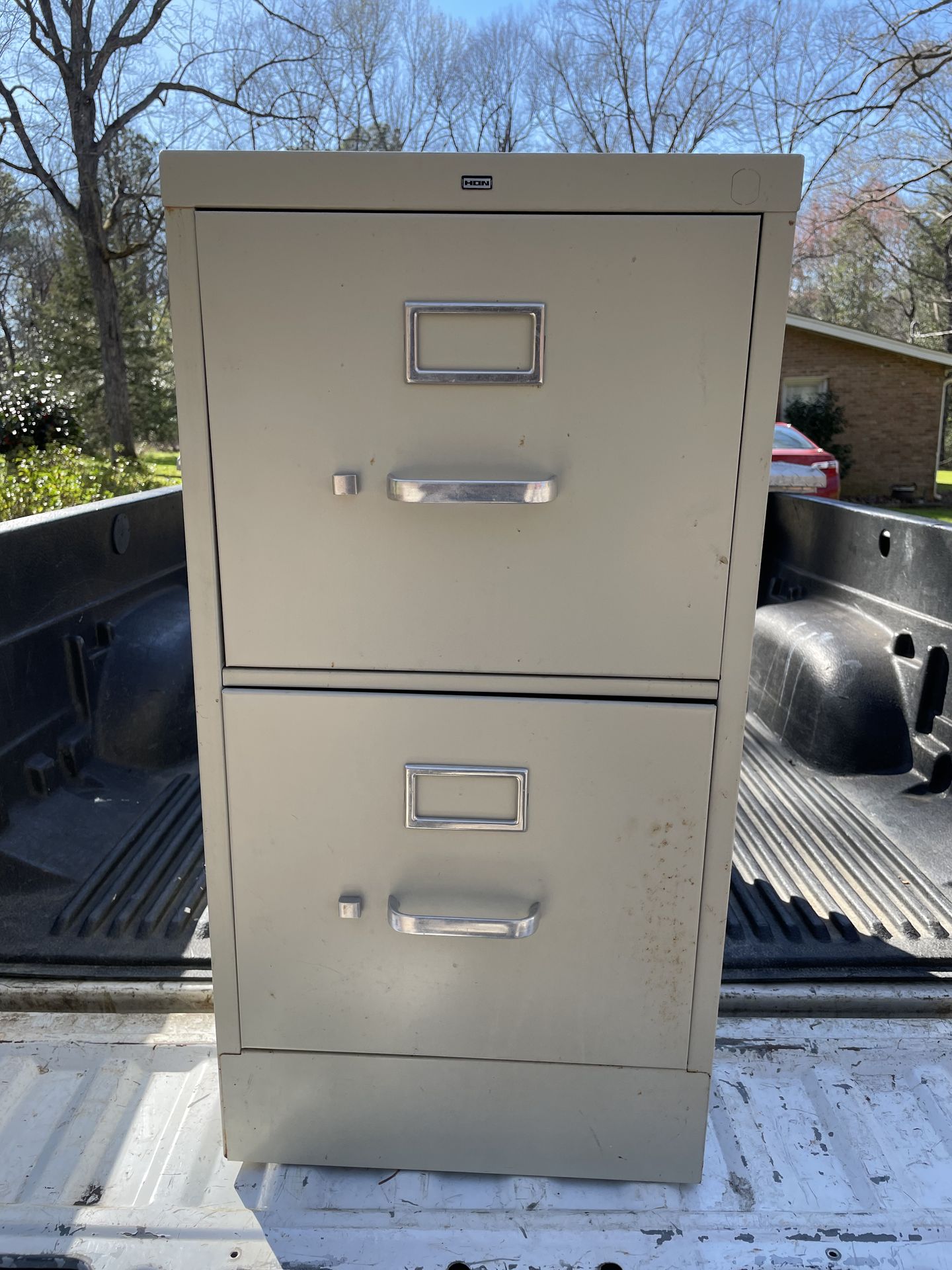 Two drawer file cabinet