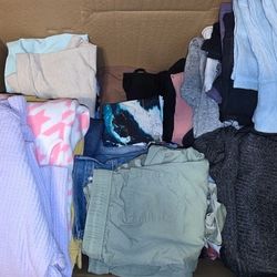 Huge Box Of Size 10-12 Girls Clothes 