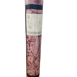 Yoga Mat With Carrying Strap Pink Flowers Lightweight Durable Non Slip New