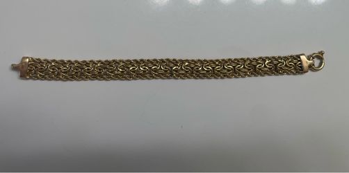 Italian 14K Gold Bismarck Bracelet – 11 Grams