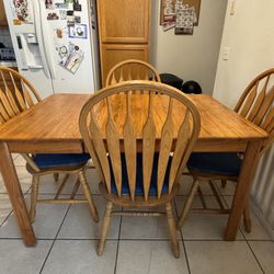 Table And 4 Chairs- Oak