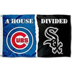 House Divided Chicago Cubs Sox Flag Banner New 3x5 Ft