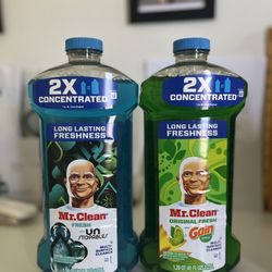 Mr. Clean 2X Concentrated Multi Surface, All Purpose Cleaner, Unstopables Fresh Scent, 41 fl oz