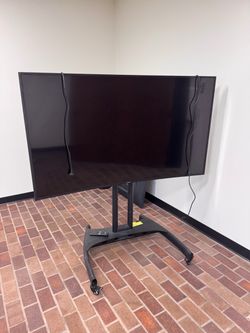65" Samsung Curved 4K Smart TV + Heavy-Duty Rolling Cart Stand⁠