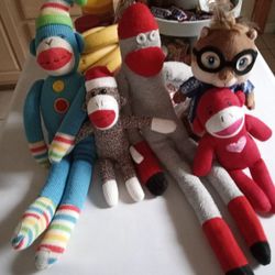 Sock Monkeys & Theodore Chipmunk 