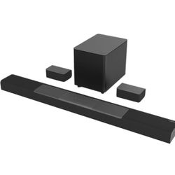 VIZIO M-Series 5.1.2 Immersive Sound Bar with Dolby Atmos, DTS:X, Bluetooth, Wireless Subwoofer, Voice Assistant Compatible, Includes Remote Control -