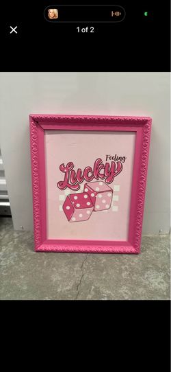 Pink Lucky Dice Portrait