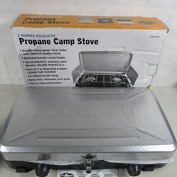 Stansport 2 Burner Regulated Propane Camp Stove 203-93 NEW
