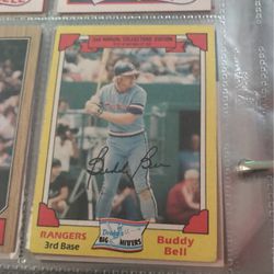 Topps 2nd Annual Collectors Edition Buddy Bell Autograph 1982