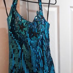 Sequin Ruffled Dress