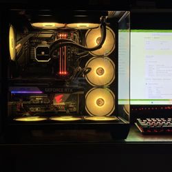 Gaming PC New ARGB Case 9 fans Intel i7 9700K 32GB Asus 3070 8GB SSD 512GB Samsung NVMe