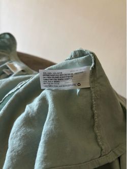 Mint Green Linen Rayon Blend Top