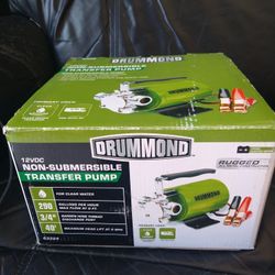 DRUMMOND 12V DC Transfer Water Pump 290 GPH