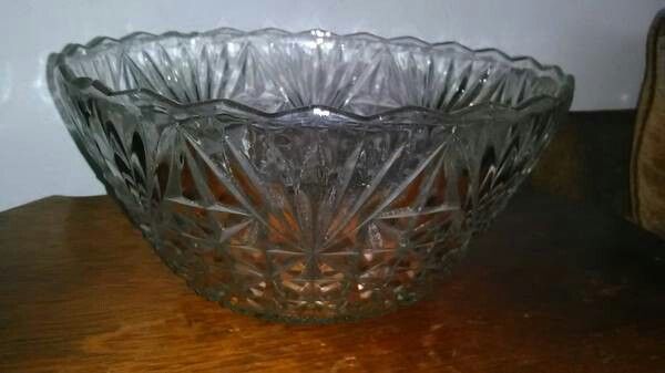 Crystal Punch Bowl* Large in size*