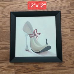 12x12 Framed Shoe Art