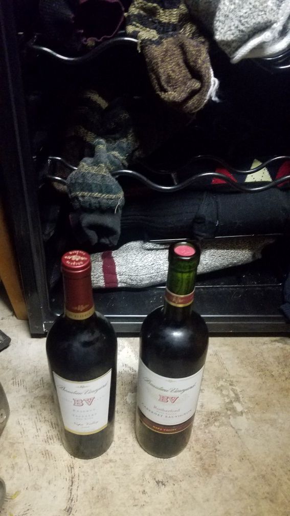 Wine cooler with some wine